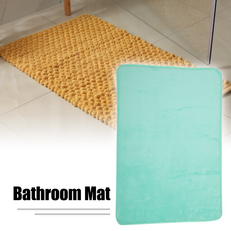 Unique Bargains Solid Color Pattern Bathroom Rugs Polyester Bath