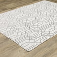 thumbnail image 5 of 10' X 13' White And Grey Geometric Power Loom Stain Resistant Area Rug, 5 of 5