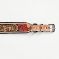thumbnail image 5 of Med Hilason Western Floral Hand Painted Tooled Heavy Duty Genuine Leather Dog Collar, 5 of 5