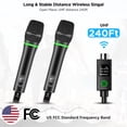 thumbnail image 2 of Micrófono inalámbrico Bietrun XLR recargable de doble metal, 2 of 8