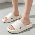 thumbnail image 4 of Willtoo Shower Shoes Open Toe Non Slip Slides Cozy Soft Sole Quick-Dry Slip on Sandals Lightweight Home Slippers, 4 of 4