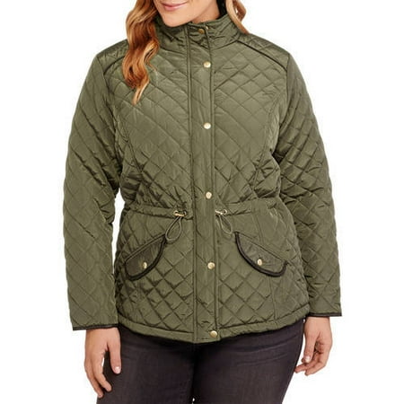 Maxwell Studio Women S Plus Size Quilted Barn Jacket With Faux