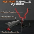 thumbnail image 3 of AKDSteel Bench Press Machine, 3-in-1 Chest Press Machine, with Independent Converging Arms, Adjustable Flat/Incline/Decline Bench for Home Gym, Chest, AB Workouts, Shoulder Training, 3 of 6