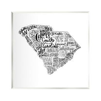 Stupell Industries South Carolina State Cities Graphic Art Unframed Art Print Wall Art, Design by The Saturday Evening Post