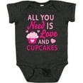 thumbnail image 3 of Inktastic Valentines Day All you Need is Love and Cupcakes Boys or Girls Baby Bodysuit, 3 of 5