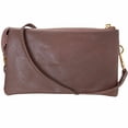 thumbnail image 2 of Humble Chic Clutch Purse Wristlets for Women - Taupe Vegan Leather Crossbody Large Wristlet, 2 of 10