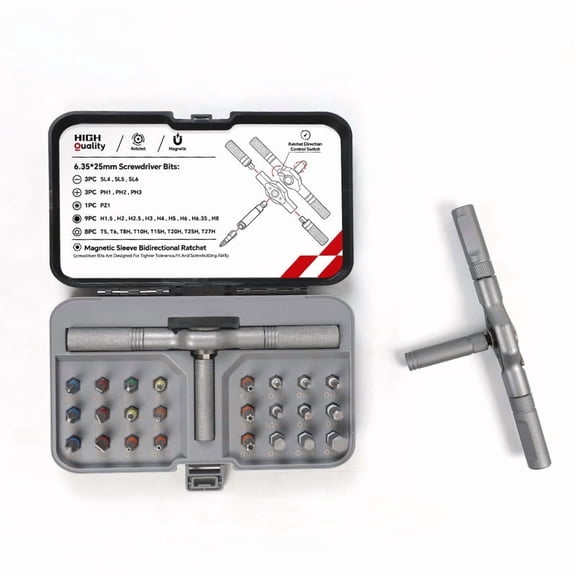 24 in 1 Magnetic Screwdriver Set, Premium S2 Steel Multi-Bit Tool Kit, Portable for Electronics, Home Repairs & DIY