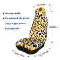thumbnail image 4 of Sigee Cow Print Sunflower for Universal Car Seat Covers, Premium Car Seat Protector Set for Cars, SUVs, Trucks, 4 of 7