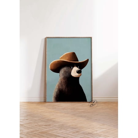 Bear Cowboy Nursery Toddler Boy Western Wall Art Print, Thoughtful Nursery Theme For Bedroom And Nursery Wall Decor