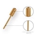 thumbnail image 2 of Cabezal de pulido chapado en oro para uñas, cabezal de pulido de acero de tungsteno dorado cilíndrico simple para quitar uñas, herramienta para pulir uñas, 2 of 5