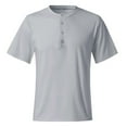 thumbnail image 3 of WMTBSRSW Men's Quick-Dry Sport Shirt Lightweight Muscle Slim Henley Tops Summer Button Lightweight Stretch T Shirts, 3 of 6