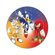 Whimsical Practicality's Sonic 2 Themed Birthday Party Collection Edible Cake Image- 8 Inch Round or Larger