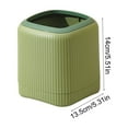 thumbnail image 3 of AuroraX Cute Desk Mini Trash Can Stylish 1.9L Rectangle Green Wastebasket Easy-To-Clean Art Deco Plastic Trash Bin for Vanity Bathroom Bedroom, 3 of 6