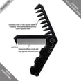 thumbnail image 3 of Peine Portátil Plegable 2 En 1 Con Dientes Densos Y Anchos, Peine De Bolsillo Para Peinar Cabello Liso, Rizado, Barba Y Bigote, Para Hombres, Peluqueros (Negro), 3 of 4