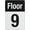 Warning Sign 4, variant on Floor 6 Black White Tin Sign 8"x12" - Great Wall Decor for Garden Yard, Floor 6 Black White Sign