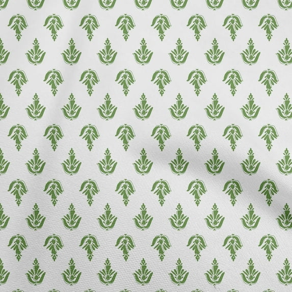 oneOone Cotton Silk Green Fabric Block Fabric For Sewing Printed Craft Fabric By The Yard 42 Inch Wide-6Q