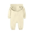 thumbnail image 5 of AherBiu Infant Gender Neutral Baby Clothes Zip up Hooded Rompers Snowsuit Onesie Coats Long Sleeve Jumpsuit, 5 of 6