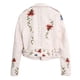 thumbnail image 3 of Qarigey Chaqueta ligera de primavera con cuello vuelto Prendas de abrigo elegantes y cómodas Chaquetas de cuero para mujer Abrigos y chamarras blanco S, 3 of 6