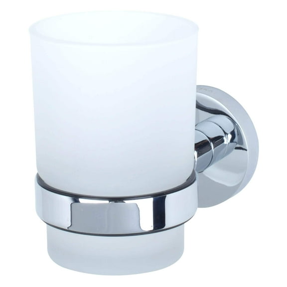 Kosmos Glass Cup Holder Chrome