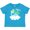 Turquoise, variant on Uncle's Lil' Dino with Cute Blue Baby Dinosaur Boys or Girls Baby T-Shirt