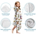 thumbnail image 7 of Highland Cow Sunflower Boot Hat Pattern Hooded Bath Towel，60"x35" for Ages 3 To 12 Kids, Quick Dry Lightweight Soft Microfiber Hood Beach Towel Cover Up for Kids, 7 of 7