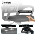 thumbnail image 5 of CL.HPAHKL Ergonomic Desk Chair, Mid-Back Mesh Office Chair with Wheels, Rolling Swivel Computer Task Chair for Home Office, Fixed Armrests, Tilt & Height Adjustable, Gray, 5 of 7