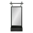 thumbnail image 2 of Kate and Laurel Gammons Wall Mirror with Shelf, Black 18x39, 2 of 7