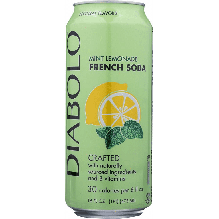 Diabolo Mint Lemonade French Soda, 12 fl oz [Pack of 12]