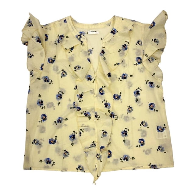 GEORGE G BLUSA CV MC OLANES PRINT FLORES