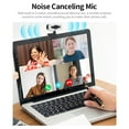 thumbnail image 3 of Generic 2K USB Webcam with Noise Canceling Omnidirectional Silicone Mic/Fill Light/Privacy Cover Support Auto Zoom&Focus/Flexible Rotation, 3 of 8