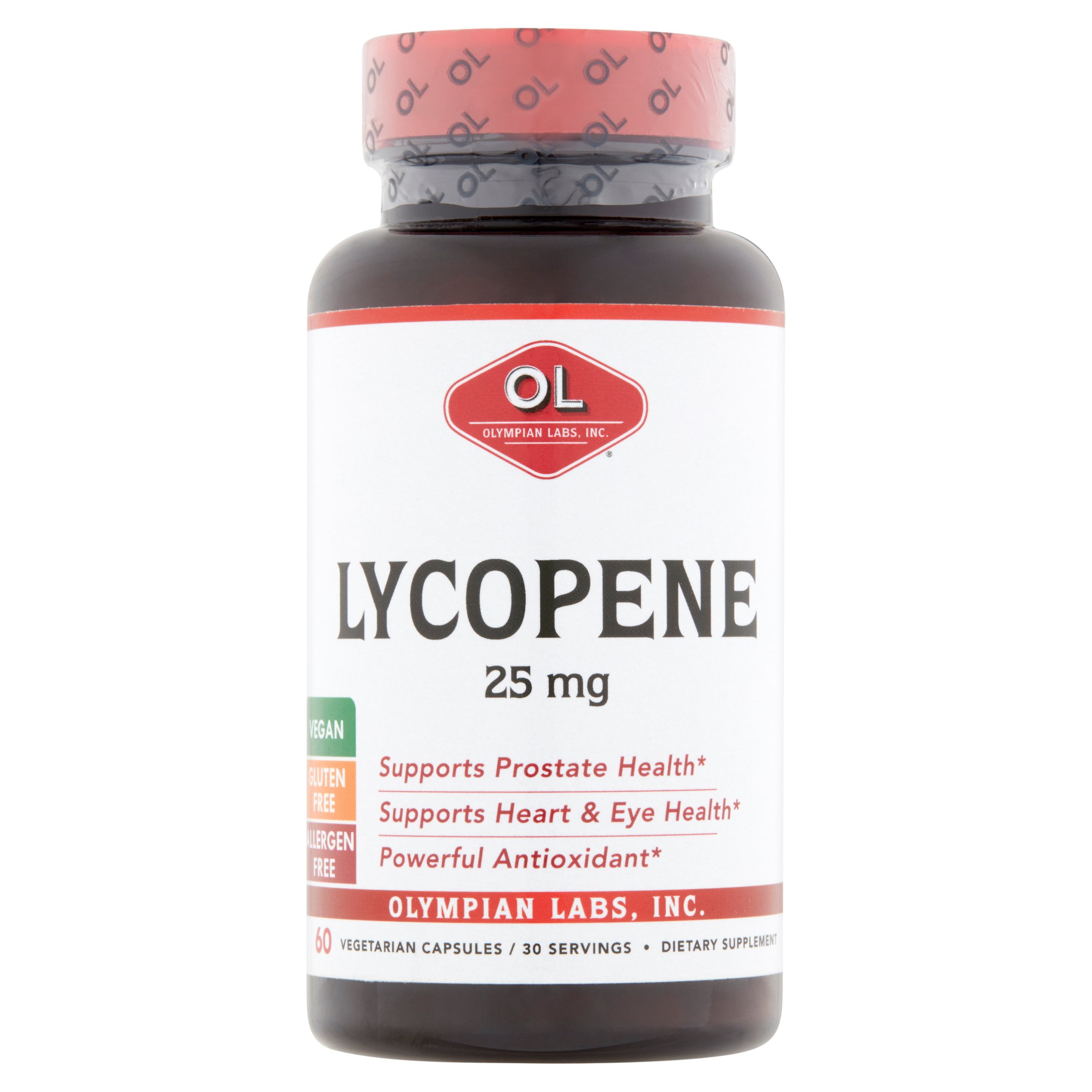 Olympian Labs Lycopene Dietary Supplement, 25mg, 60 count