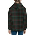 thumbnail image 6 of Naloa Buffalo Plaid Dark Green Teenage Zipper Hoodie, Long Sleeve Zip Up Hoodies Casual Jackets Tops for 7-12 Years-Small, 6 of 6