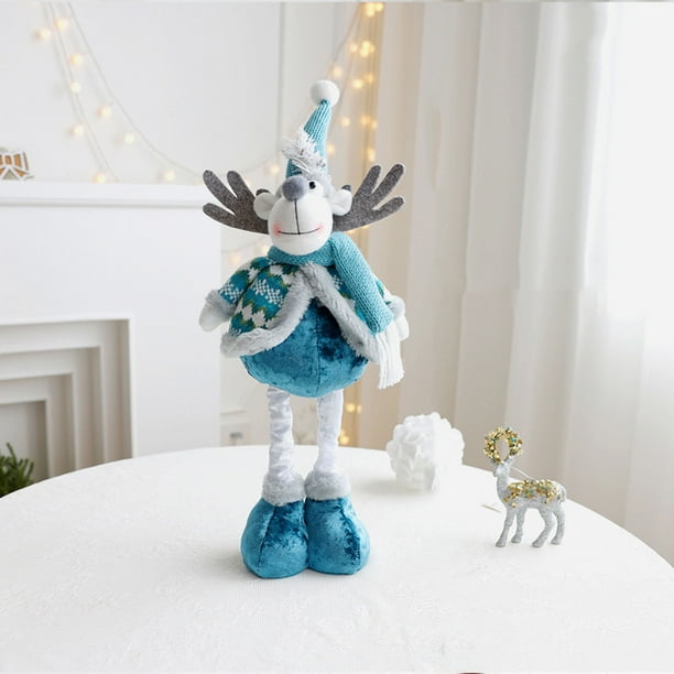 Adorno Navideño Telescópico de Papá Noel y Muñeco de Nieve | Decoración Festiva Elástica | Figura de Poliéster para Escritorio, Ideal para El Hogar, La Oficina y La Tienda | Juguete Navideño de Altur