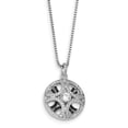 thumbnail image 2 of Sterling Silver & CZ Brilliant Embers Necklace 18 Inch, 2 of 3