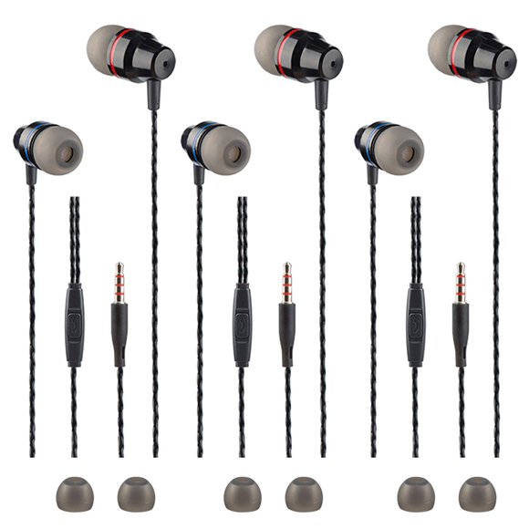 Paquetes de 3 auriculares FindTop con control remoto y micrófono para iOS/Android
