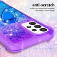 thumbnail image 4 of Phone Case for Samsung Galaxy A13 4G, Shiny Bling Quicksand Effect TPU Bumper Case with Four Corners Anti-Fall Heavy Protection Cover for Samsung Galaxy A13 4G, Purple Blue, 4 of 14