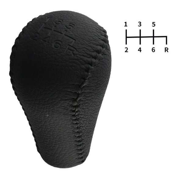 6 Speed Car Leather Gear Shift Knob Lever Manual Leather Red Stitch Gear Shift Knob For Nissan For Navara D40 For Frontier 05-15