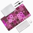 thumbnail image 2 of Large Mouse Pad, Pink Fractal Spiral Mandela Non-Slip Waterproof Rubber Keyboard Office Desk Pads Mousepad, 29.5 x 15.8 inches 3mm Thick, 2 of 7