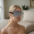 thumbnail image 2 of Unique Bargains 1 Pc Adjustment Buckle 3D Sleep Mask Soft 3D Eye Shade Cover for Rest Gray Right Eye, 2 of 6