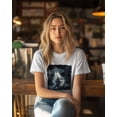 thumbnail image 4 of T Shirts for Women Short Sleeve Cotton Crewneck T-Shirt, Funny Crocodile Spaceship Tee Tops Casual Basic T-Shirts, XS-5XL White M, 4 of 7