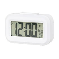 Summer Savings! Outoloxit Digital Electronic Clock LED Display Electronic Clock Stereo Digital Display Snooze Alarm Clock 12/24H Switching Countdown Time, White