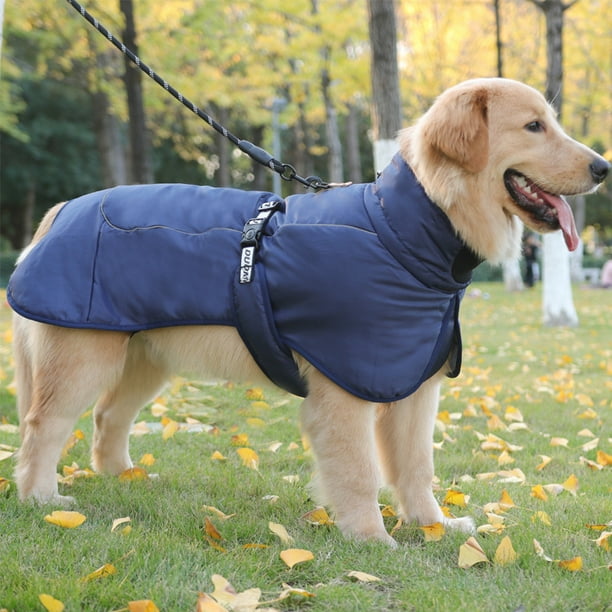 Ropa para perros Chaleco cálido para cachorros Impermeable para clima frío (Azul marino 5XL)