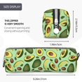 thumbnail image 3 of Cauagu Avocado With Seeds Print Leather Pencil Pen Case - Stationery Bag Portable Stationery Bag Big Capacity Pencil Pouch Cosmetic Organizer Bag for Men & Women, 3 of 7