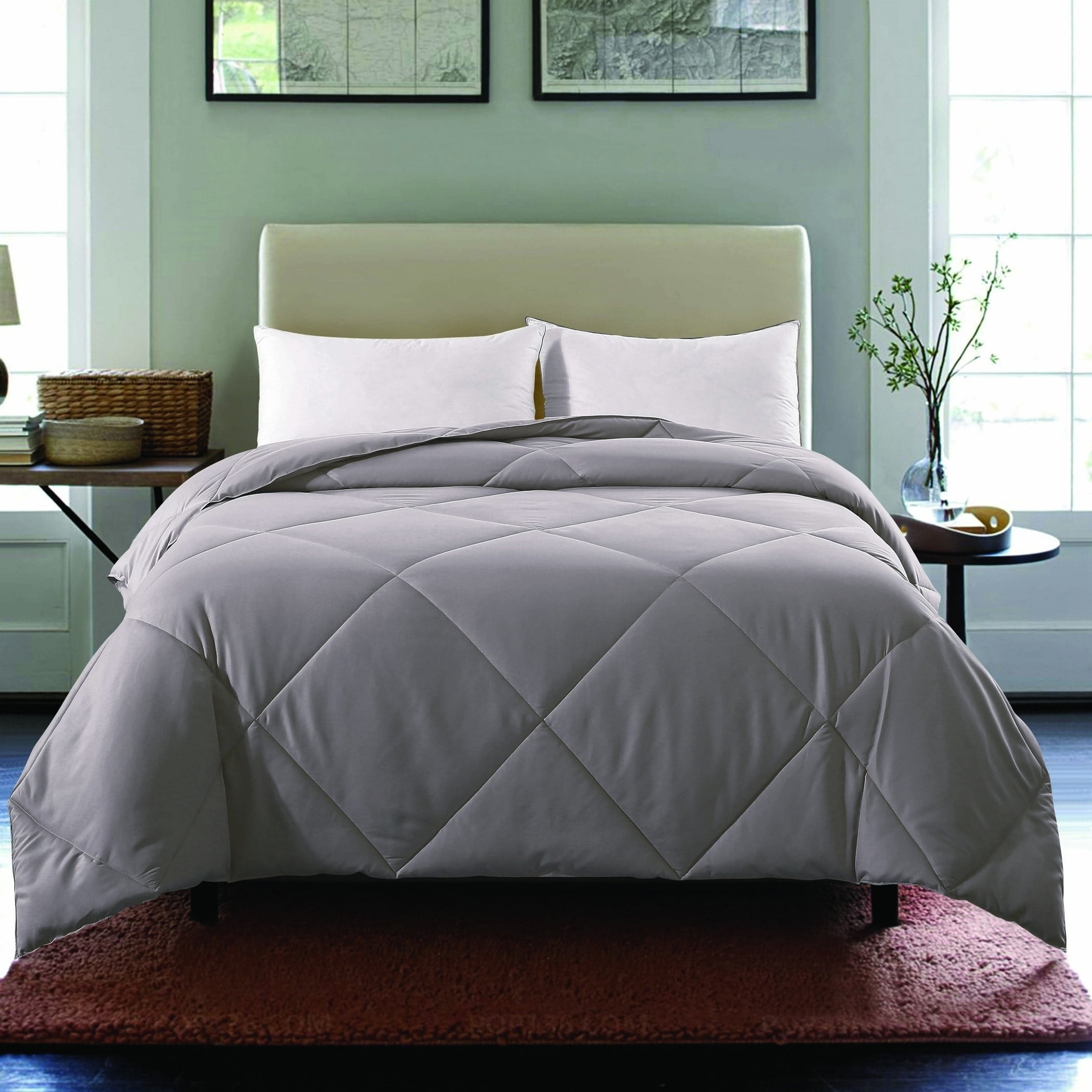 St. James Home Microfiber Nano Comforter, White, King