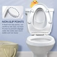 thumbnail image 7 of Elongated Toilet Seat with Slow Close Seat, Easy Clean, Suitable Standard Elongated or Oval Toilet with Thickened Plastic Lid, Plastic, White, 7 of 7