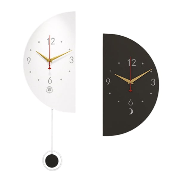 Reloj de pared de de doble cara reloj decorativo silencioso, creativo, creativo, metal elegante decoración de la pared de la pared para el