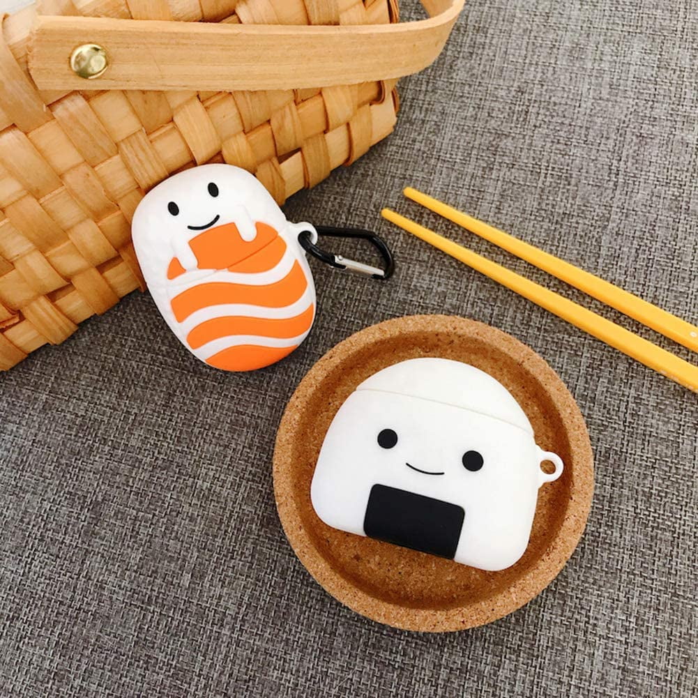 IBAOLEA Cute Case for Airpods 1&2, Creative Salmon Mini Case