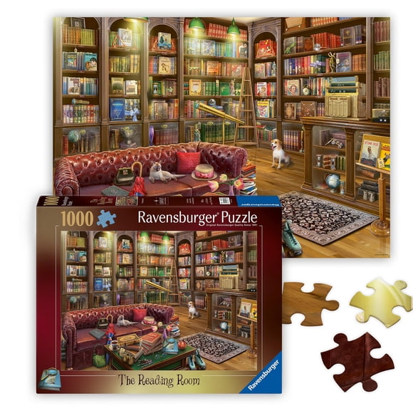 Ravensburger The Reading Room 1000 Piece Jigsaw Puzzle for Adults - 12000329 - Handcrafted Tooling, Made in Germany, Every Piece Fits Toget
