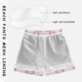 thumbnail image 3 of FORMRS Boys Swim Trunks Quick Dry Mesh Liner Boardshorts Sizes XS-XL, Pink Checkered Heart, 3 of 7