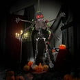 thumbnail image 3 of Tangkula 6Ft Halloween Animatronics Decoration with Glowing Red Eyes, Creepy 4-Armed Scary Skeleton for Outdoor Yard, Haunted House & Halloween Party Decor, 3 of 10